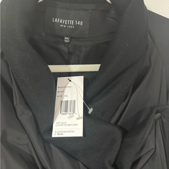 Lafayette 148 New York Black Puffer Coat - Picture 6 of 6